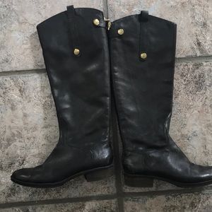 Sam Edelman classy black leather boots